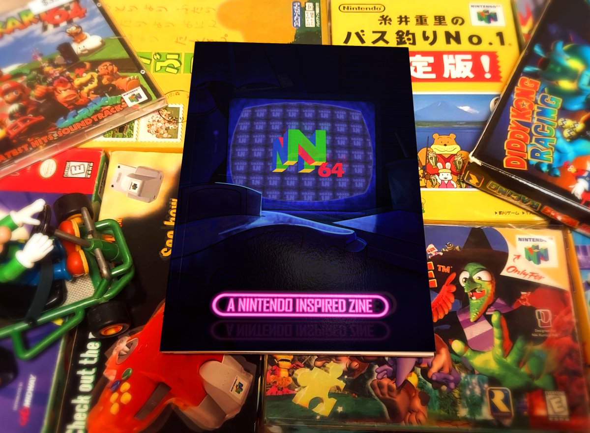 ZachJaDa's tweet photo. After like 2 years, the N64 BOXED IN Zine is finally finished and is out and available for public purchase!!! Thank you to everyone who contributed their art to this and a very special thanks to @Kden21 for putting the book together!!! 

link below GRINS. https://t.co/g6QS5i9na0