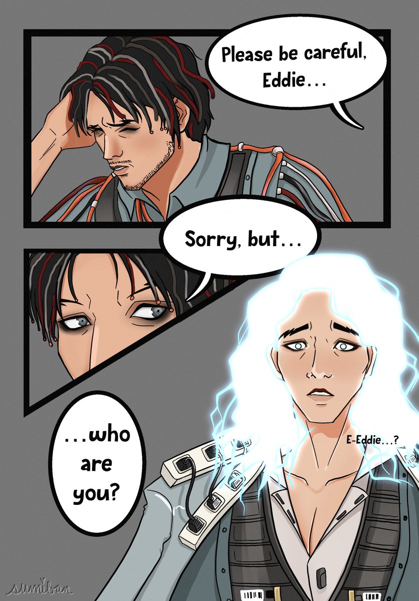 sumiban's tweet photo. What if Eddie loses his memory after the reset? 

#dateeverything #eddieandvolt #comic https://t.co/R5lrbh1Yxr