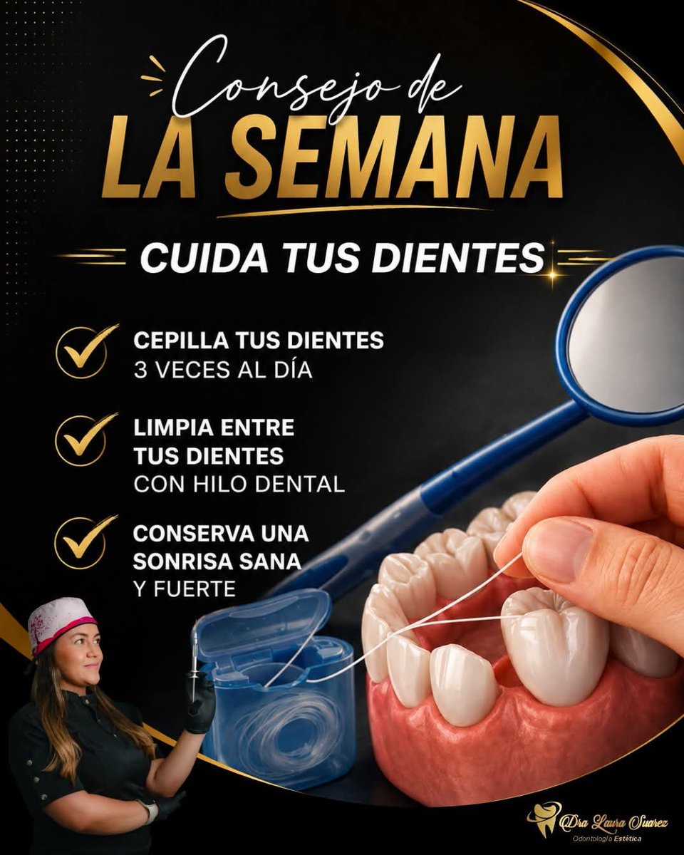 AlissonChavarra's tweet photo. 🦷✨ CONSEJO DE LA SEMANA | ¡CUIDA TUS DIENTES! ✨🦷

Una sonrisa sana empieza con pequeños hábitos que hacen una gran diferencia. 💛 https://t.co/E20lymyNz9