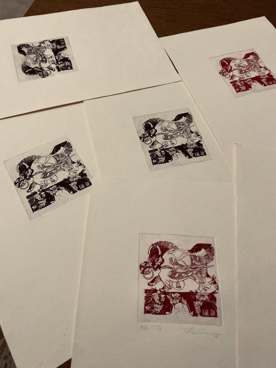 qatsuoo's tweet photo. I love my ex-libris https://t.co/ClCiEP7wzi