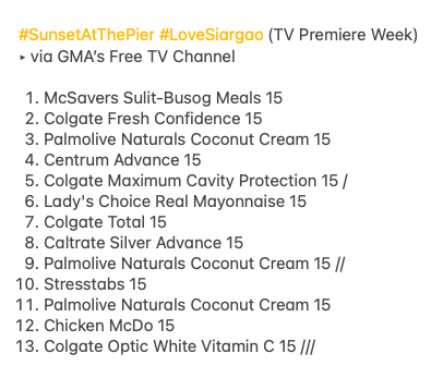 PaPiPh50823's tweet photo. Ad Counts
#ASecretlnPrague 10/02/26 (Finale)
#SunsetAtThePier #LoveSiargao (TV Premiere Week) https://t.co/4DF5CfXaoH