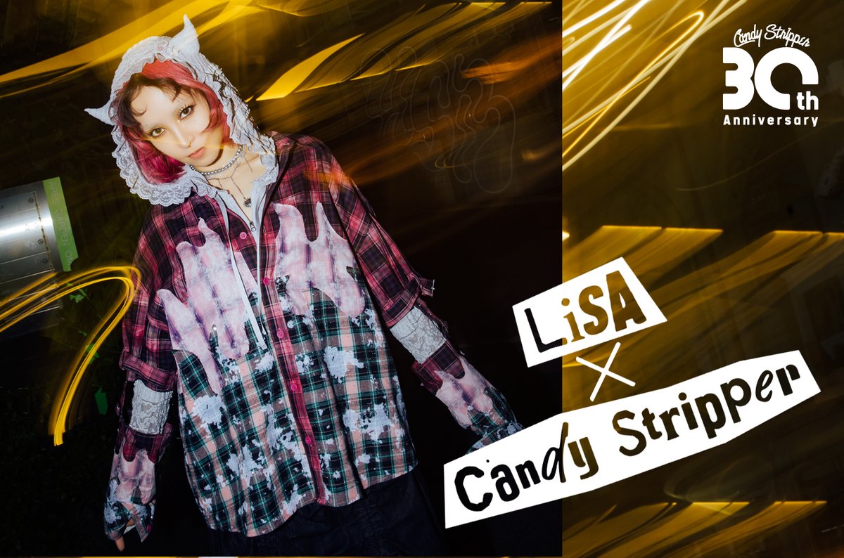 _candystripper_'s tweet photo. ⚡️LiSA×Candy Stripper⚡️

2026年にソロデビュー15周年を迎えた
アーティストLiSA氏とCandy Stripperとの
コラボレーションアイテムが登場。

本日10/4(日) 21:00よりCANDY STORE
10/9(金)より全国のCandy Stripperの
SHOPにて販売スタート！
確実に手に入れたい方はお早めに♡

詳しくはこちら
▶️ https://t.co/btBXIEGkUq