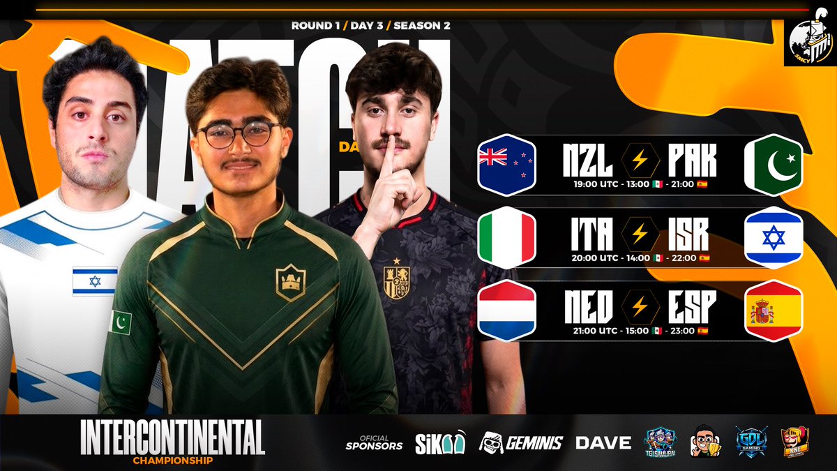 CR_Supremacy's tweet photo. 🟠 𝐌𝐀𝐓𝐂𝐇𝐃𝐀𝐘 - 𝐑𝐎𝐔𝐍𝐃 𝟏 - 𝐃𝐀𝐘 𝟑 ⚫️

🌍⚔️ DAY THREE OF THE INTERCONTINENTAL EDITION!

The international battle continues, and 3 HUGE CLASHES are waiting for us today! 🏆🔥

🇳🇿 @NzClash 🆚 @TeamPakCr 🇵🇰
⏰: 19:00 UTC - 13:00 🇲🇽 - 21:00 🇪🇸
📺🇪🇸: https://t.co/j5394qdfop
📺🇪🇸: https://t.co/SwOvuXSKrB
🎤🇪🇸: @tomasljungmann
📺🇵🇰: https://t.co/Gsx8OnSTy0
🎙️🇵🇰: @Scarypumpkin318 
📺🇧🇷: https://t.co/3g9cfD9s1m
🎙️🇧🇷: @Steveflacr

🇮🇹 @NazionaleITACR 🆚 @israel_teamcr 🇮🇱
⏰: 20:00 UTC - 14:00 🇲🇽 - 22:00 🇪🇸
📺🇪🇸: https://t.co/TOheAE1nmv
📺🇪🇸: https://t.co/q5vw0ORYno
🎙️🇪🇸: @Recameca
📺🇮🇹: https://t.co/xagqgbFzaV
🎙️🇮🇹: @Davide_Rooney
📺🇧🇷: https://t.co/3g9cfD9s1m
🎙️🇧🇷: @Steveflacr

🇳🇱 @TeamNL_CR_ 🆚 @SeleccionEsPCR 🇪🇸
⏰: 21:00 UTC - 15:00 🇲🇽 - 23:00 🇪🇸
📺🇪🇸: https://t.co/TOheAE1nmv
📺🇪🇸: https://t.co/q5vw0ORYno
🎙️🇪🇸: @Recameca
📺🇧🇷: https://t.co/3g9cfD9s1m
🎙️🇧🇷: @Steveflacr

#SMCY2026 #SMCYINCS2 #ClashRoyale