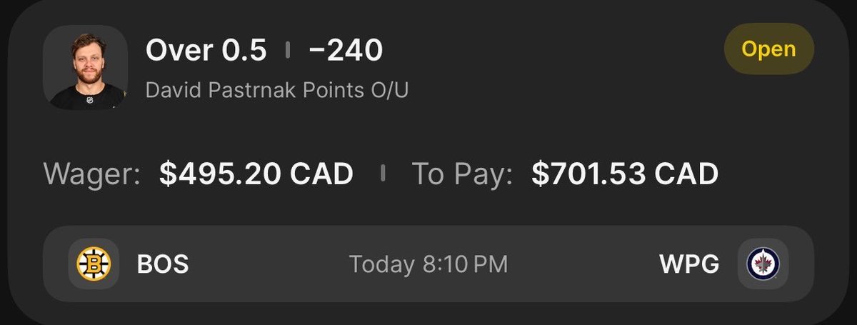MCBETS08's tweet photo. DAY 5 LADDER CHALLENGE 🪜

David Pastrnak O0.5 Points
#mlbparlay #betting | #nrfi | #GamblingTwitter | #gamblingx | #prizepicks | #Fanduelparlay | #val | #potd | #dota2 | #CS2 |  #NBA #NBA2K25 #PrizePicksMLB #CFB #tennis #DFS #Underdog #Dota2 #eSports #LeagueOfLegends #NFL #soccer