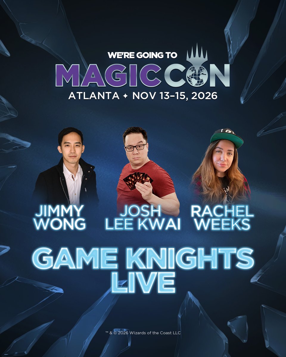 commandcast's tweet photo. MagicCon Atlanta is only 6 weeks away and we can't wait!

We'll be performing #GameKnightsLive on the main stage on Friday 11/13 @ 4pm. Plus, we'll be hanging out for meet & greets and pick-up games all weekend long

Sound off if you're gonna be there too!

#MTG #MCAtlanta #sponsored