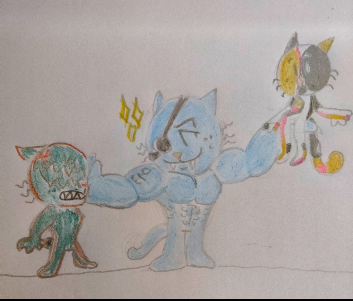 DaniaMichalle's tweet photo. La infancia Glymer y Sr bigotes defender gato sucio #dogmantwt #DogmanTober2026 #dogmanoc #ocxcannot #dogmanfanart #selfshipping #dogmanMovie #yumeship https://t.co/hSZlvD9Nmb