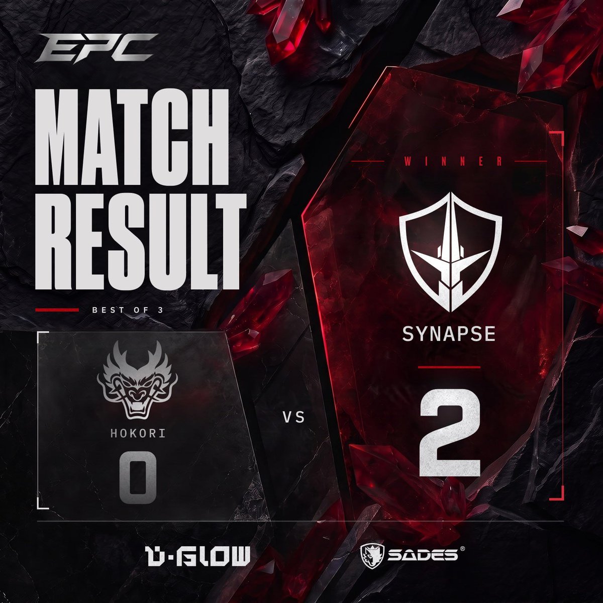 EPC_dota2's tweet photo. Hokori 0:2 Synapse

The ￼Group A leaders take the final match of the Group Stage and close it out with a win

Group Stage is complete. The playoffs begin tomorrow
