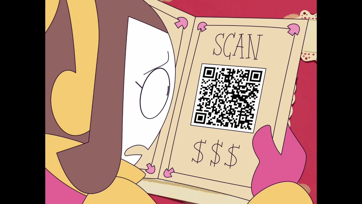 Unt1t14d's tweet photo. Found two links through this QR code on the new Spooky Month Episode
1. (after scanning the QR code at 3:07) Google Doc of the menu, with another QR code at the bottom.
2. (scanning the QR code from the menu) Imgur link to a children's puzzle, which leads to another link https://t.co/x5nvkeuHNB