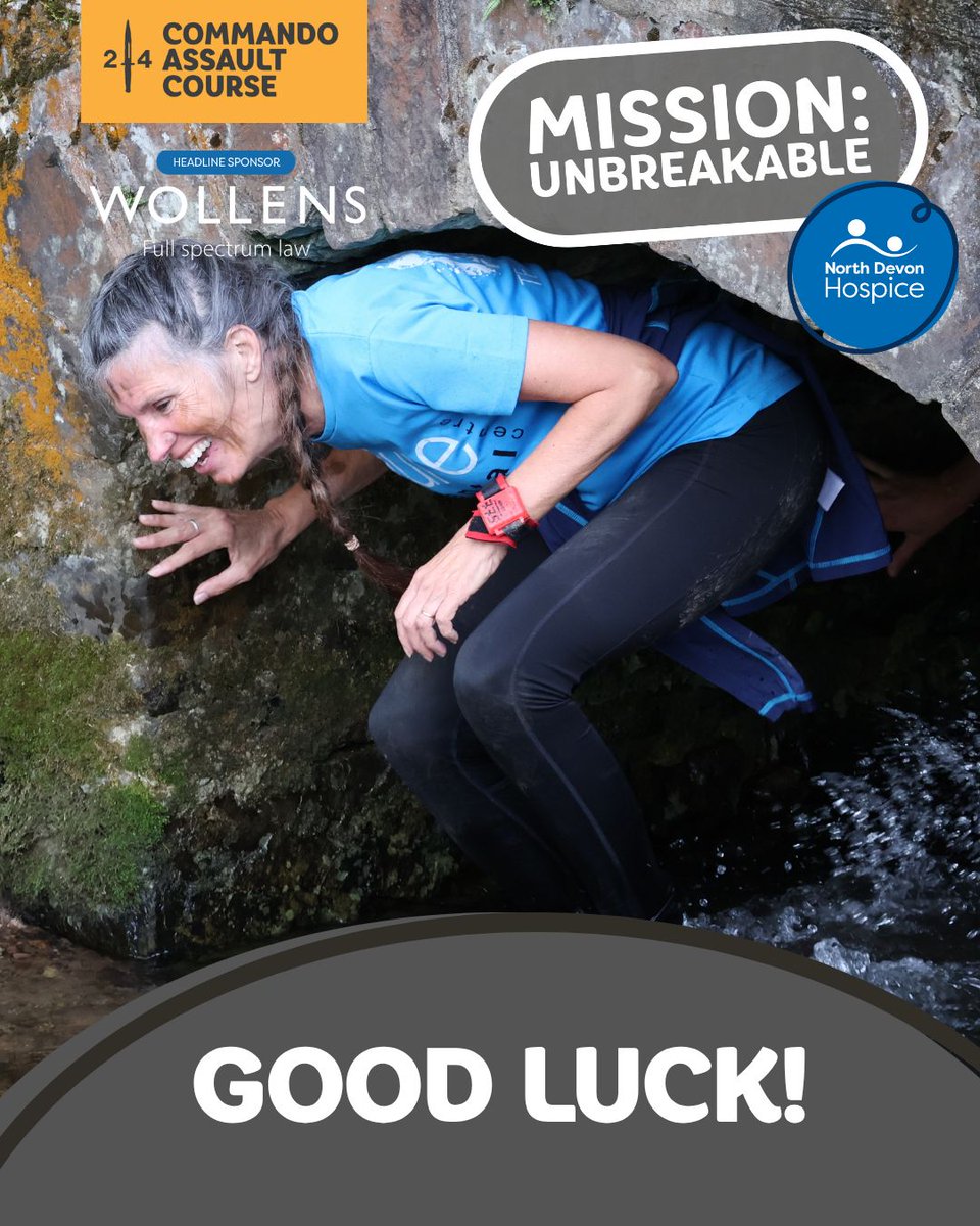 NDevonHospice's tweet photo. To everyone taking part in Mission: Unbreakable this weekend, good luck 👏 

This challenge won't be easy but we'll be there to cheer you on every step, climb, and crawl of the way and remind you what an incredible difference you'll be making to local people who need our care. https://t.co/tiKRGKmQom