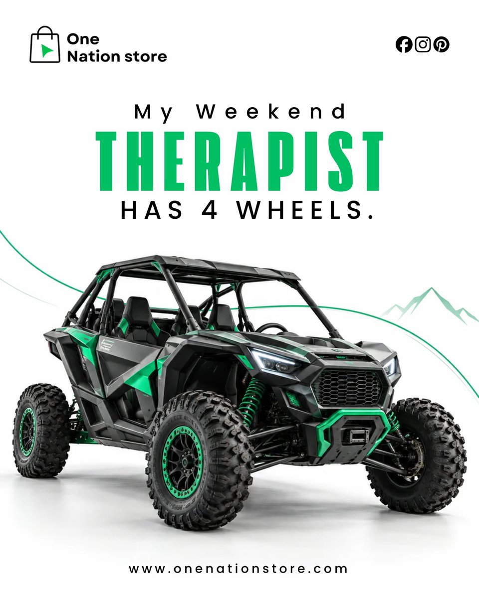 onenationstore's tweet photo. My weekend therapist has 4 wheels. 🤘
Nothing clears the mind like a little dirt, horsepower, and time on the trails.
#UTVLife #OffRoad #WeekendRide #OneNationStore https://t.co/qSZzjswfRO
