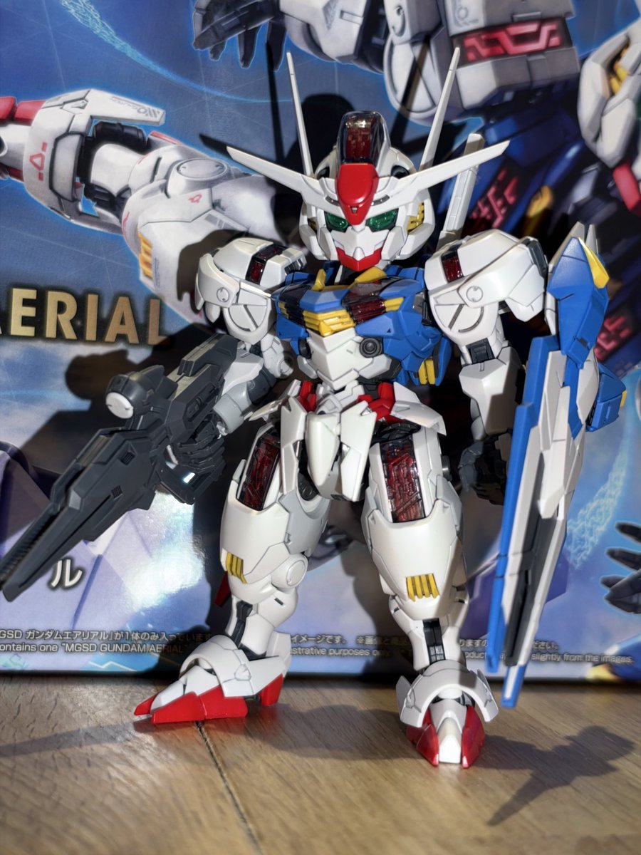 zuto3's tweet photo. MGSDエアリアル、ひとまず完成です。
MGSDシリーズは作りやすくてクオリティもすごい！
にしてもエアリアル、いいデザインだー！
まだまだ続く一人オルタナティブ祭、次はMG２１世紀のファーストガンダム行こうかと思います！
#ガンプラ好きな人と繋がりたい
#MGSDエアリアル https://t.co/viVYlCSLYI
