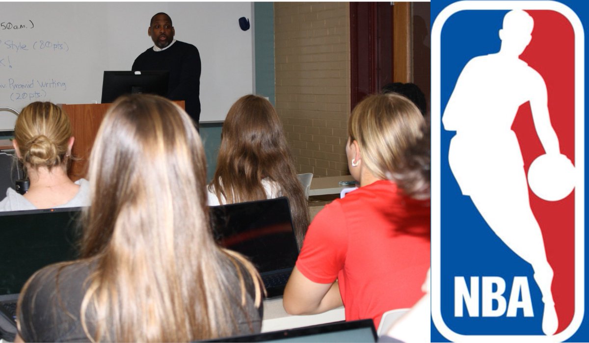 sfucommprogram's tweet photo. Thanks to 2004 @SaintFrancisPA graduate Matt Augustin for visiting with our students this week. Matt serves as Manager of the National Basketball Association's Referee Development Program. https://t.co/75amNTvgeB