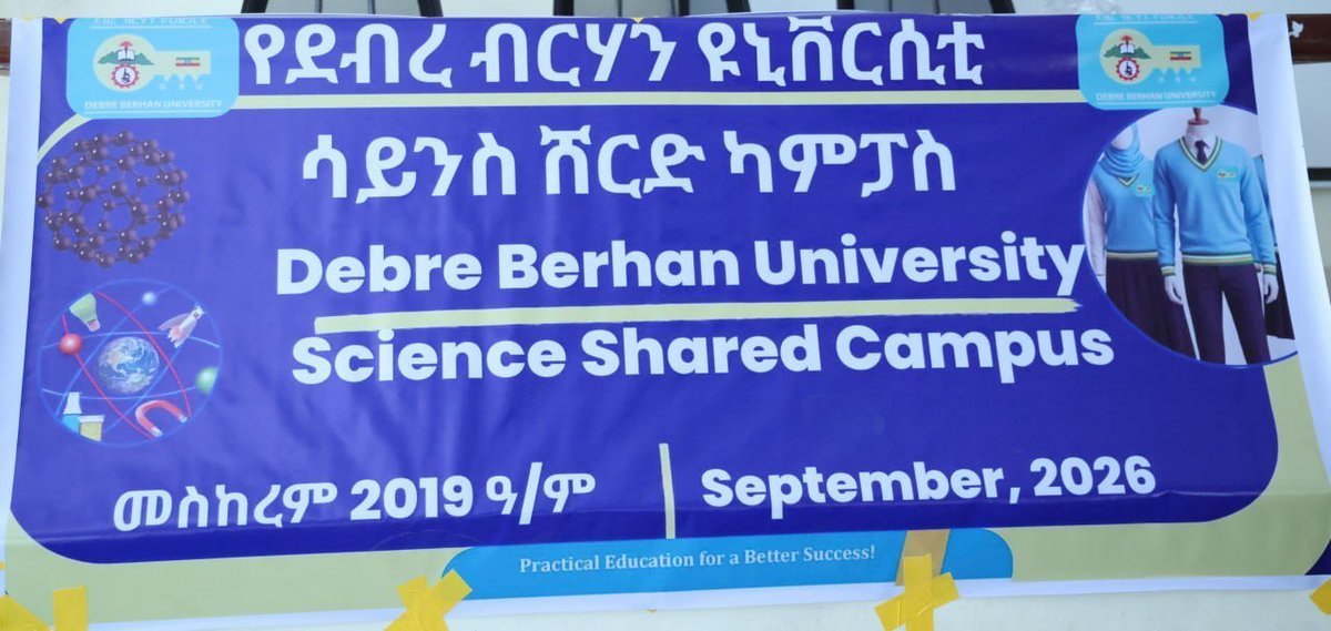 DBU_OfficialAcc's tweet photo. ደብረ ብርሃን ዩኒቨርሲቲ የ2019 ዓ.ም የሳይንስ ሼርድ ካምፓስ የትምህርት መክፈቻ መርሃ ግብር በደማቅ ሁኔታ አካሄደ
መስከረም 21/2019 ዓ.ም :: https://t.co/dTsKSDUo80