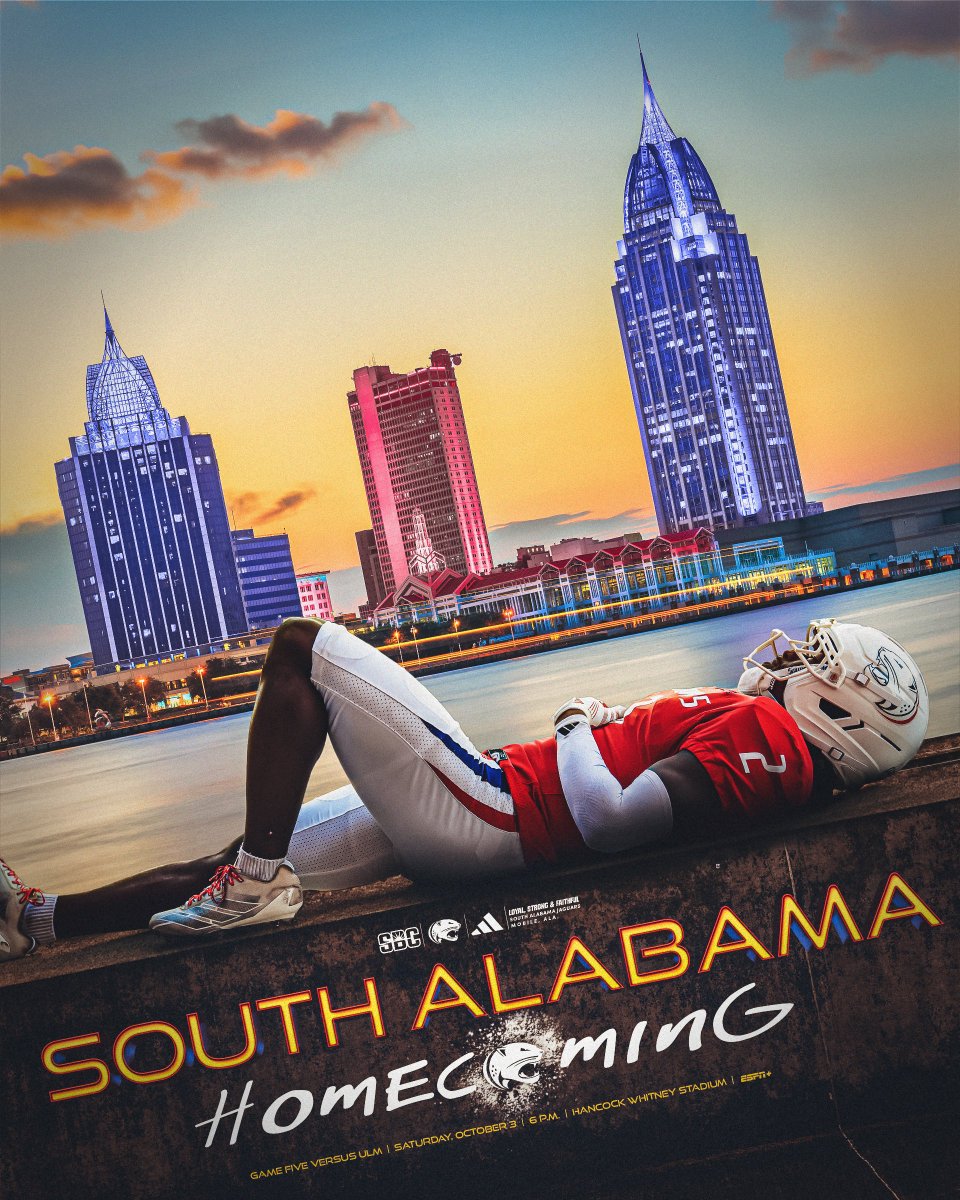 SouthAlabamaFB's tweet photo. 𝐍𝐎𝐖 𝐒𝐇𝐎𝐖𝐈𝐍𝐆: 𝐇𝐨𝐦𝐞𝐜𝐨𝐦𝐢𝐧𝐠 𝐢𝐧 𝐎𝐮𝐫 𝐂𝐢𝐭𝐲 🍿

#LSF https://t.co/5iM6a1xSNW