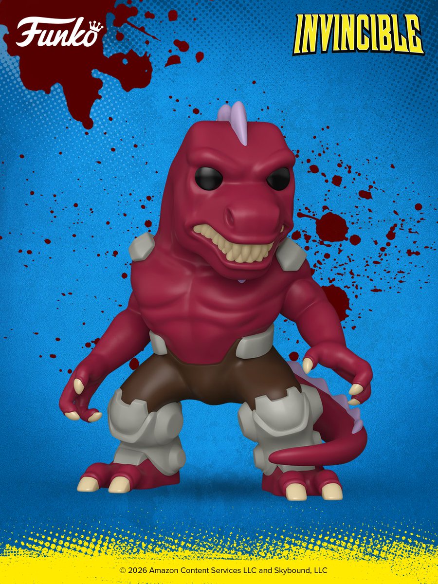 OriginalFunko's tweet photo. We could really use Invincible right about now 😅 Face fearsome new foes like POP! Thragg, POP! Conquest, and POP! Dinosaurus in your Invincible collection!

https://t.co/v7xpSLAgx1 https://t.co/CfbczQSeXv