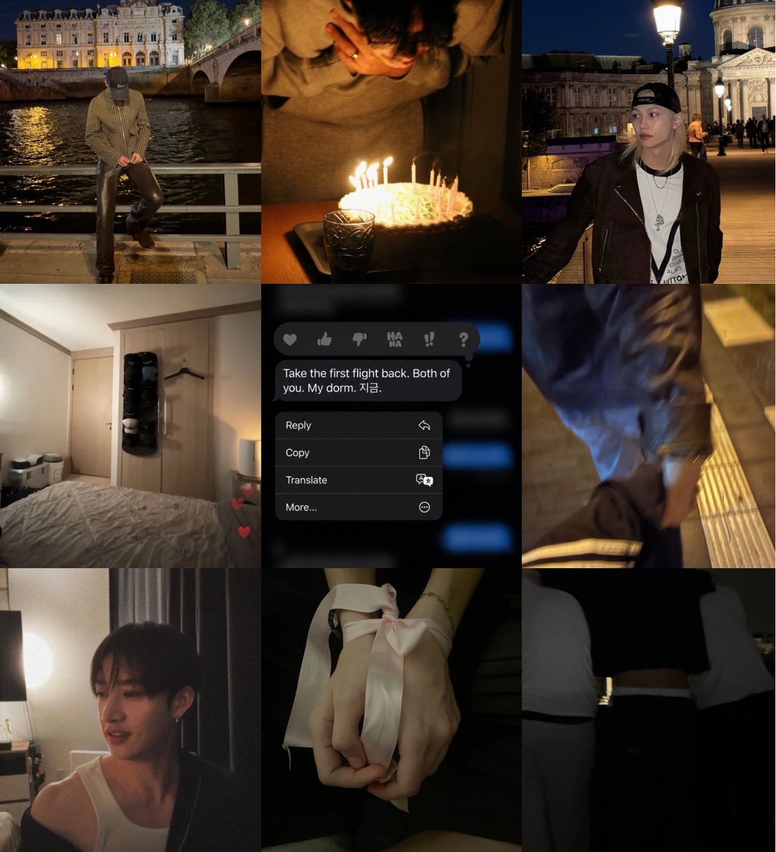 hyunlixne's tweet photo. #hyunchanlix | My Dorm. Now. 

Chan não esperava acordar, no dia do próprio aniversário, e descobrir que Hyunjin e Felix tiveram um date em Paris. 

Muito menos esperava que o ciúme o fizesse mandar aquela mensagem. 

“Take the first flight back. Both of you. My dorm. 지금.” https://t.co/YNRkDp2TTR