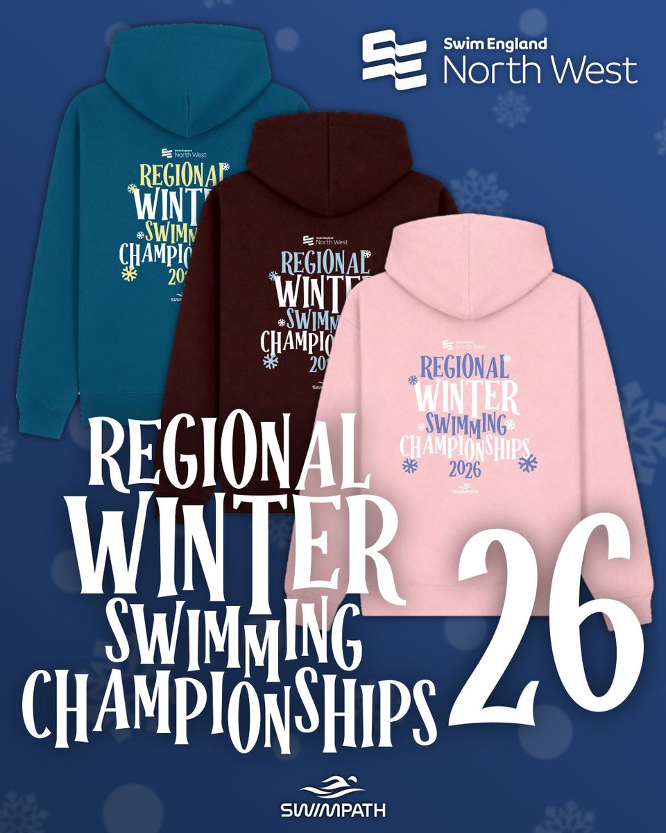 SwimPathUK's tweet photo. Swim England Winter Regional event hoodies now available to pre-order! ❄️

London, North West, South East and South West Regions all available - including a £65 bundle when you order a hoodie, cap and t-shirt!

https://t.co/41wUfQbJLd https://t.co/N93qVrswvJ