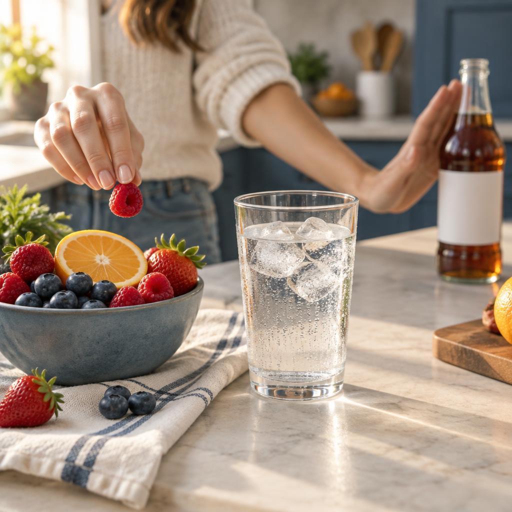 YourVictoryHW's tweet photo. Whole-food difference: Fresh fruit contains fiber and water to slow digestion, while processed fructose spikes glucose fast. Swap 1 sugary drink for water today! https://t.co/jQEcLVZ6FN