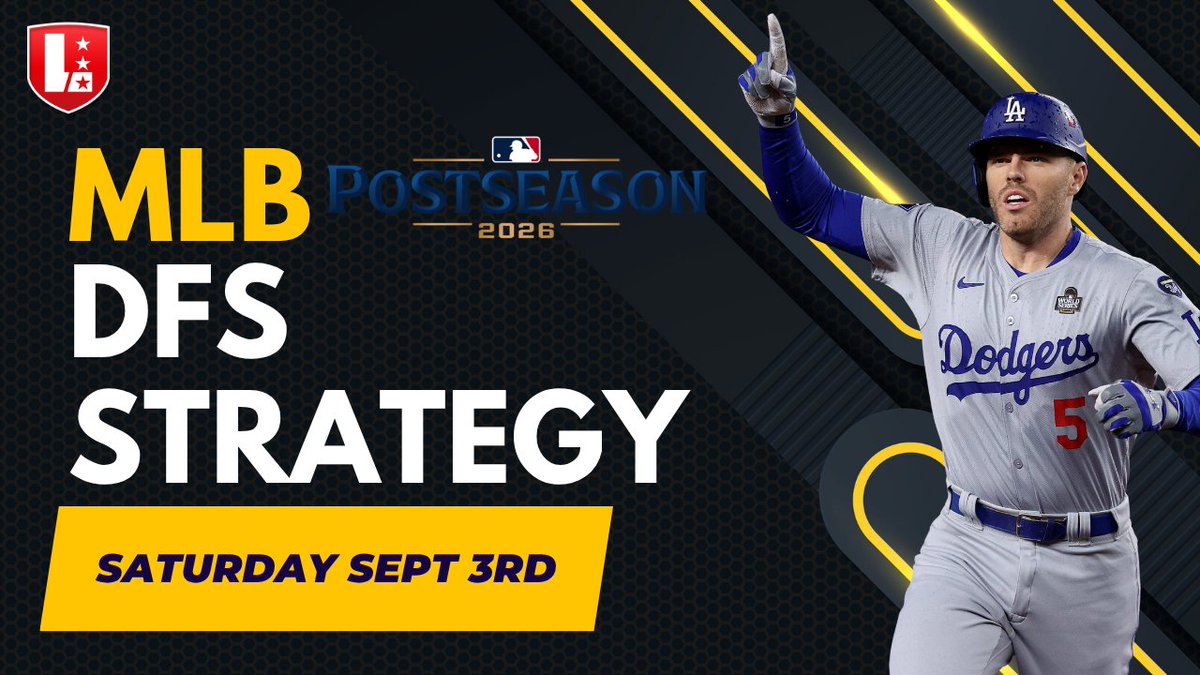 LineStarApp's tweet photo. ⚾ MLB POSTSEASON DFS BREAKDOWN | SATURDAY 10/2 ⚾
The postseason continues! 🔥 Get ready for Saturday’s MLB slate with our full Postseason DFS Breakdown.
🎥 WATCH NOW ⬇️
https://t.co/8PQvkf2K5p
#MLB #MLBDFS #DFS #FantasyBaseball https://t.co/rndXr4Rks1