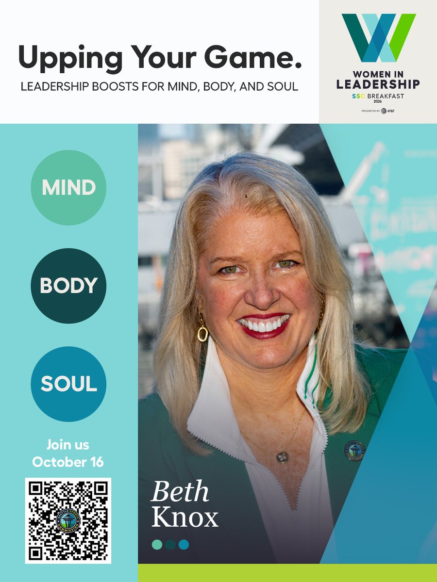 SeattleSC's tweet photo. Beth Knox, President &amp; CEO of the Seattle Sports Commission, joins Jess Fishlock and Megan West for “From the Bench to Starting Position,” presented by PNC Bank, at this year’s Women in Leadership Breakfast. https://t.co/0ib3LxXZV2