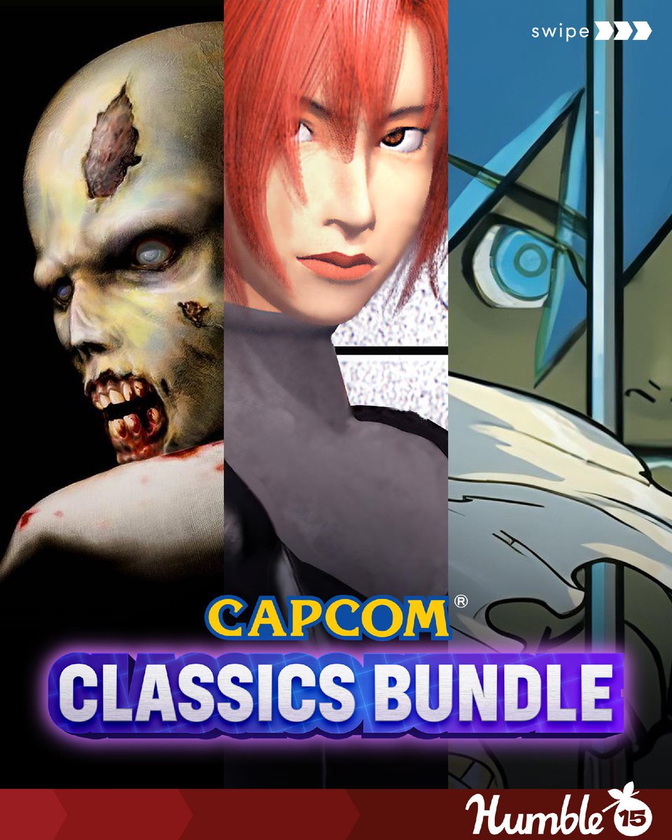 humble's tweet photo. Go back in time with some iconic originals in the Capcom Classics bundle featuring:

- Resident Evil 1 - 3
- Dino Crisis 1 &amp; 2
- Breath of Fire 4
- Supports @BreakthroughT1D | https://t.co/NDiIDXspDW https://t.co/nwZrJR27D7
