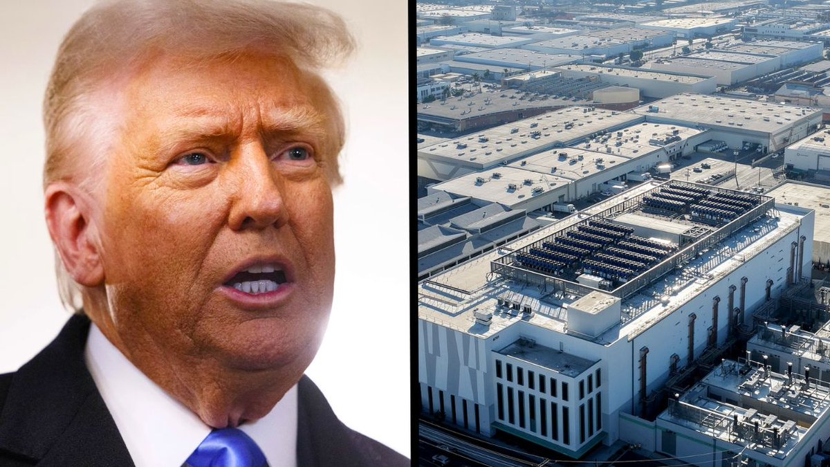 Swamp__Watch's tweet photo. NEW: Trump now owns up to $9.5 million in data center stocks.

He told communities they "can't fight" data center expansion. https://t.co/ETfzum8hcI