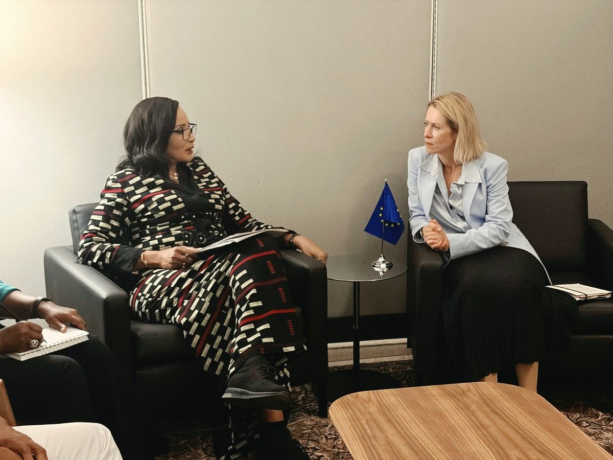 tvcnewsng's tweet photo. PHOTOS: Nigeria, EU Discuss Migration, Skills Mobility, Trafficking at UNGA 81

Nigeria’s Minister of Foreign Affairs, Bianca Odumegwu-Ojukwu, has met with European Union Vice-President and High Representative for Foreign Affairs and Security Policy, Kaja Kallas, on the sidelines of the 81st United Nations General Assembly in New York.

Disclosing the details of the discussions on Friday, Mrs Odumegwu-Ojukwu said it was focused on migration and legal pathways, skills mobility, combating trafficking, rebuilding post-conflict communities, return and reintegration, and strengthening the Nigeria-EU migration partnership.

Credit: X| Ojukwu_Bianca