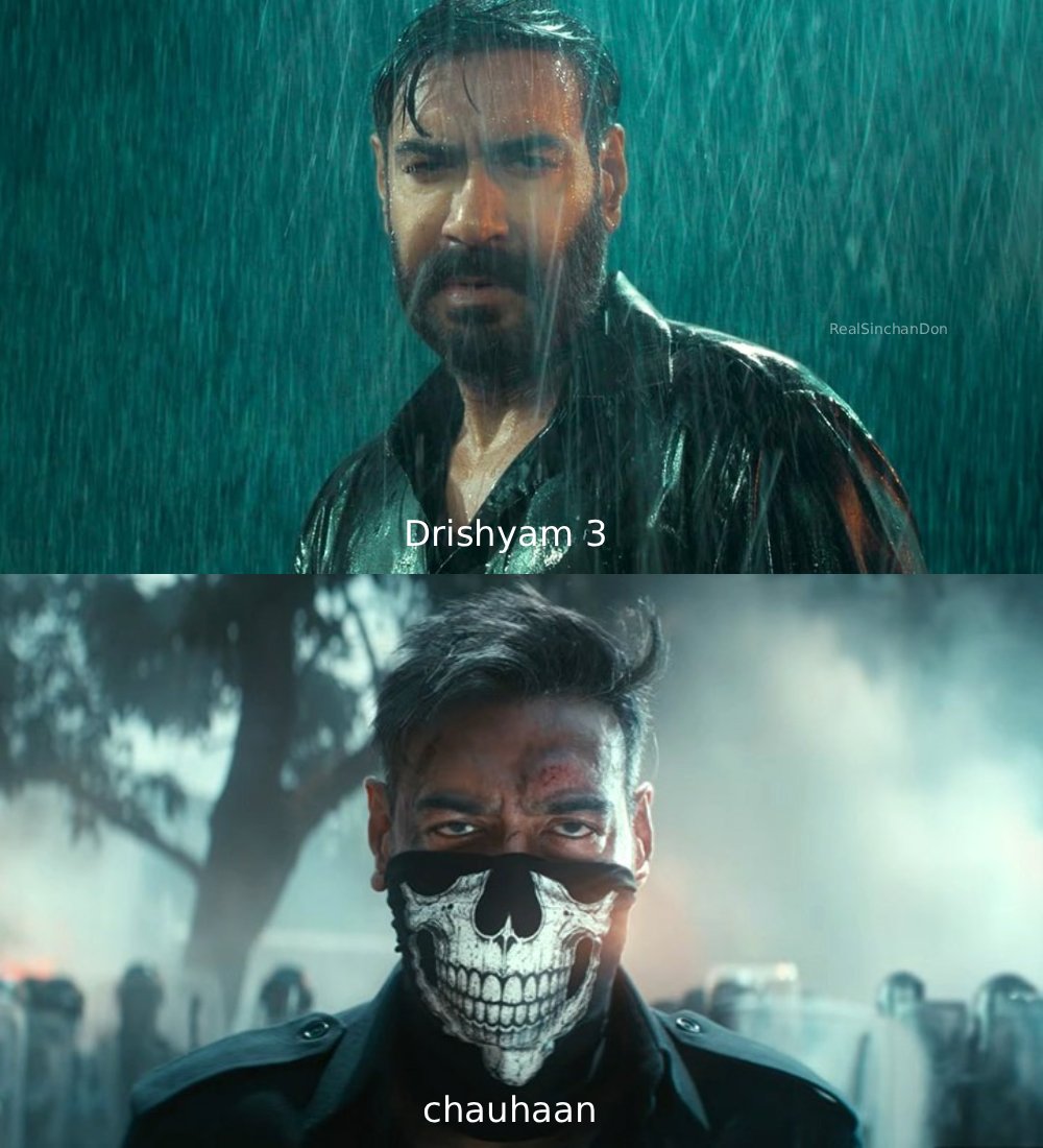RealSinchanDon's tweet photo. After Watching Drishyam 3 , i'm more excited to see Ajay Devgn in Chauchaan . https://t.co/rPKenUiEkw