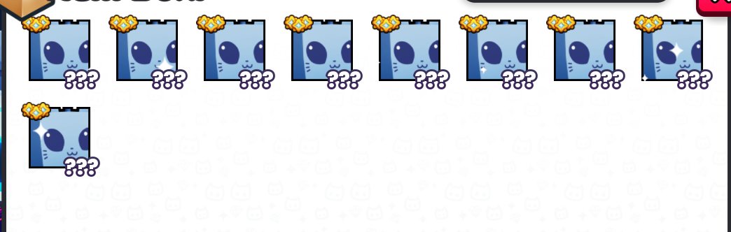 My8CatsRCute's tweet photo. Oh... yay I guess. Getting a huge alien cat for a reward... as if that's not all I'm getting from the egg now... and this isn't even counting the gold ones I also have. @BuildIntoGames #petsim99 https://t.co/H2vVBY4UXP