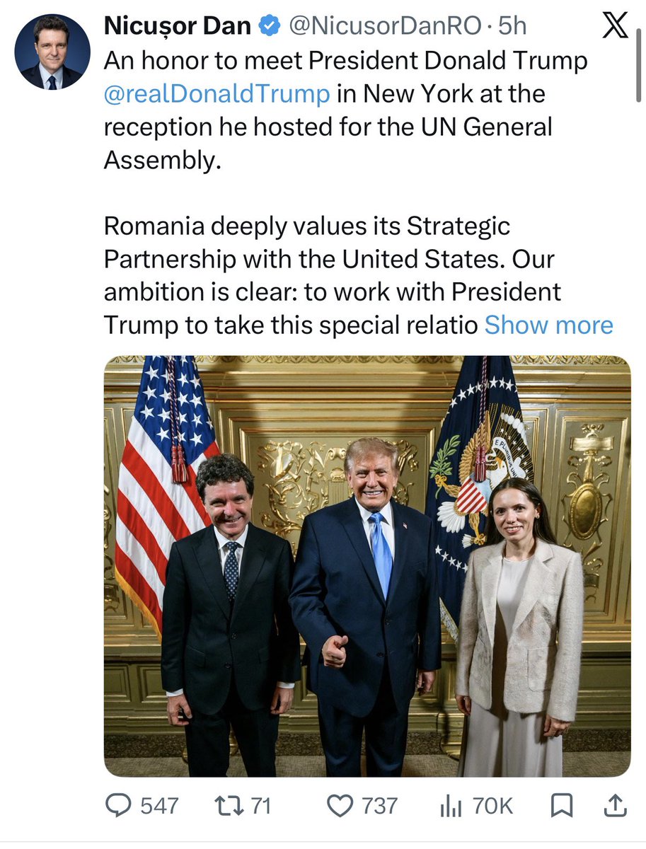 trenduripolx's tweet photo. @kos_data The Romanian president posted as well. 😁 https://t.co/8N8OPOykJG