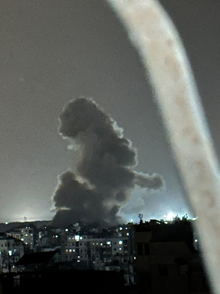 AbujomaaGaza's tweet photo. Israeli occupation military carries out attacks and demolition campaign east of the Gaza City https://t.co/s8Ck68URz7