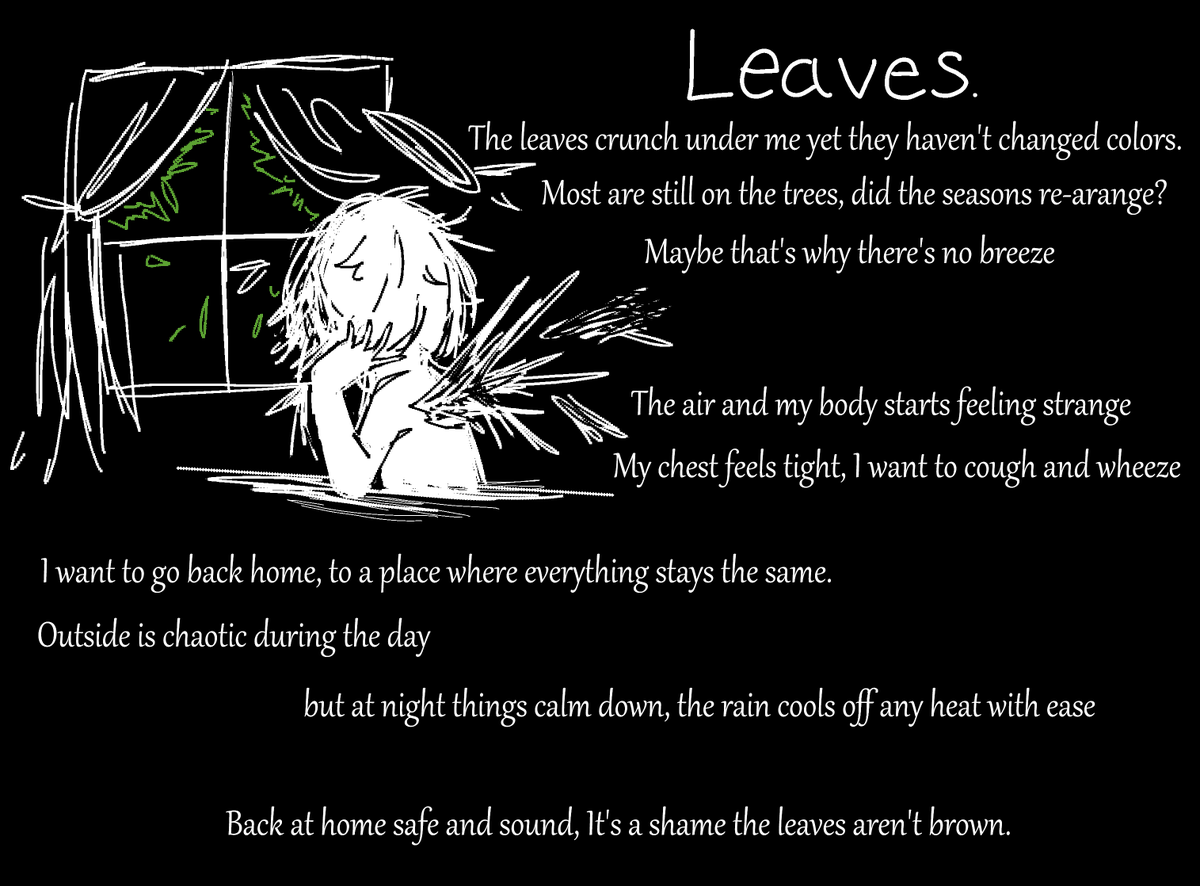 M3rilium's tweet photo. Leaves.
#Poem #October2nd #drawingㅤㅤ https://t.co/6EVlORzuH1
