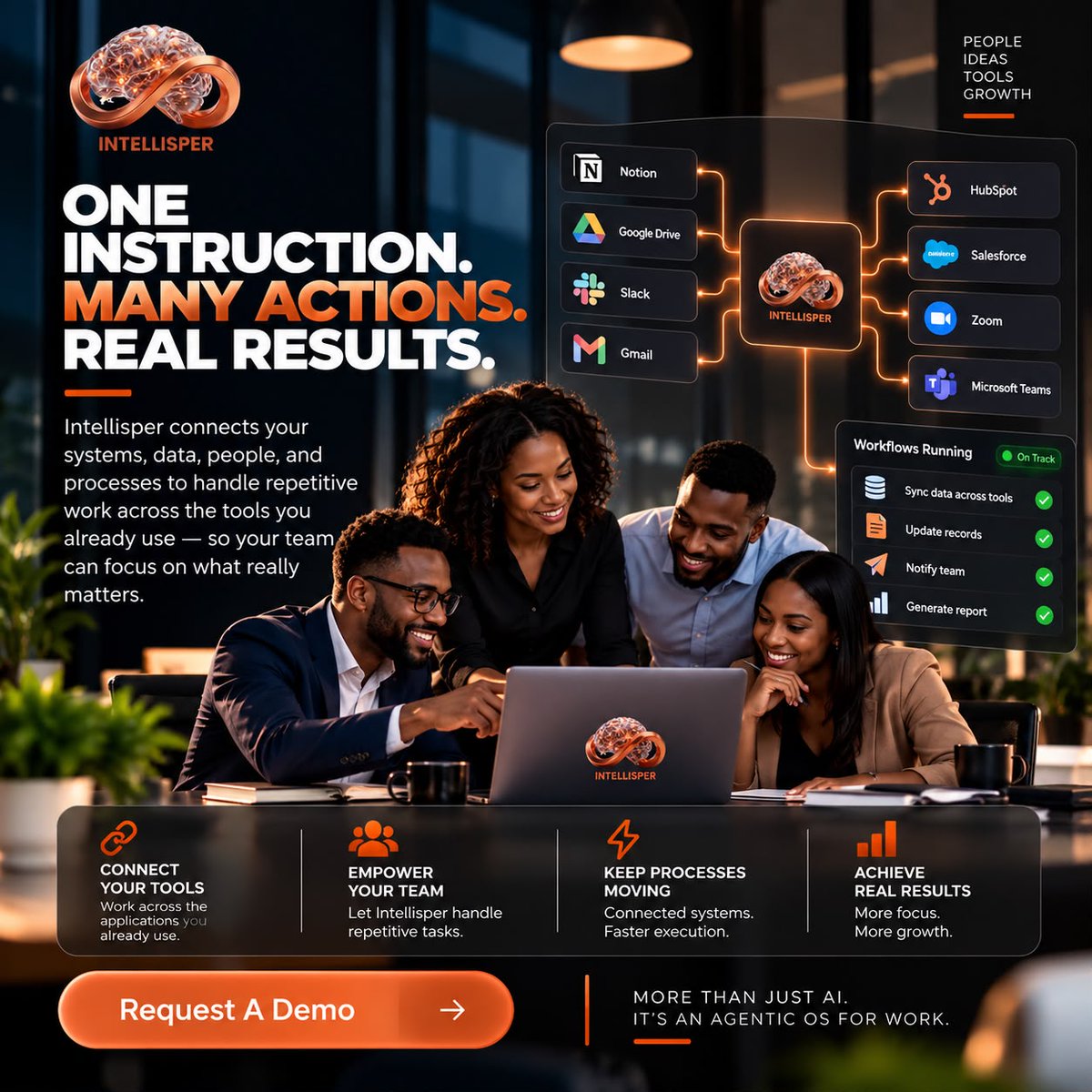 kurvantHQ's tweet photo. Intellisper Keeps Work Moving While Your Team Focuses On What Actually Matters.More Focus. Less Repetitive Work. Real Results.Request A Demo Today.

#Intellisper #AgenticOS #BusinessAutomation #WorkflowAutomation #BusinessGrowth #Productivity #DigitalTransformation #Future https://t.co/KqVFQxFVnM