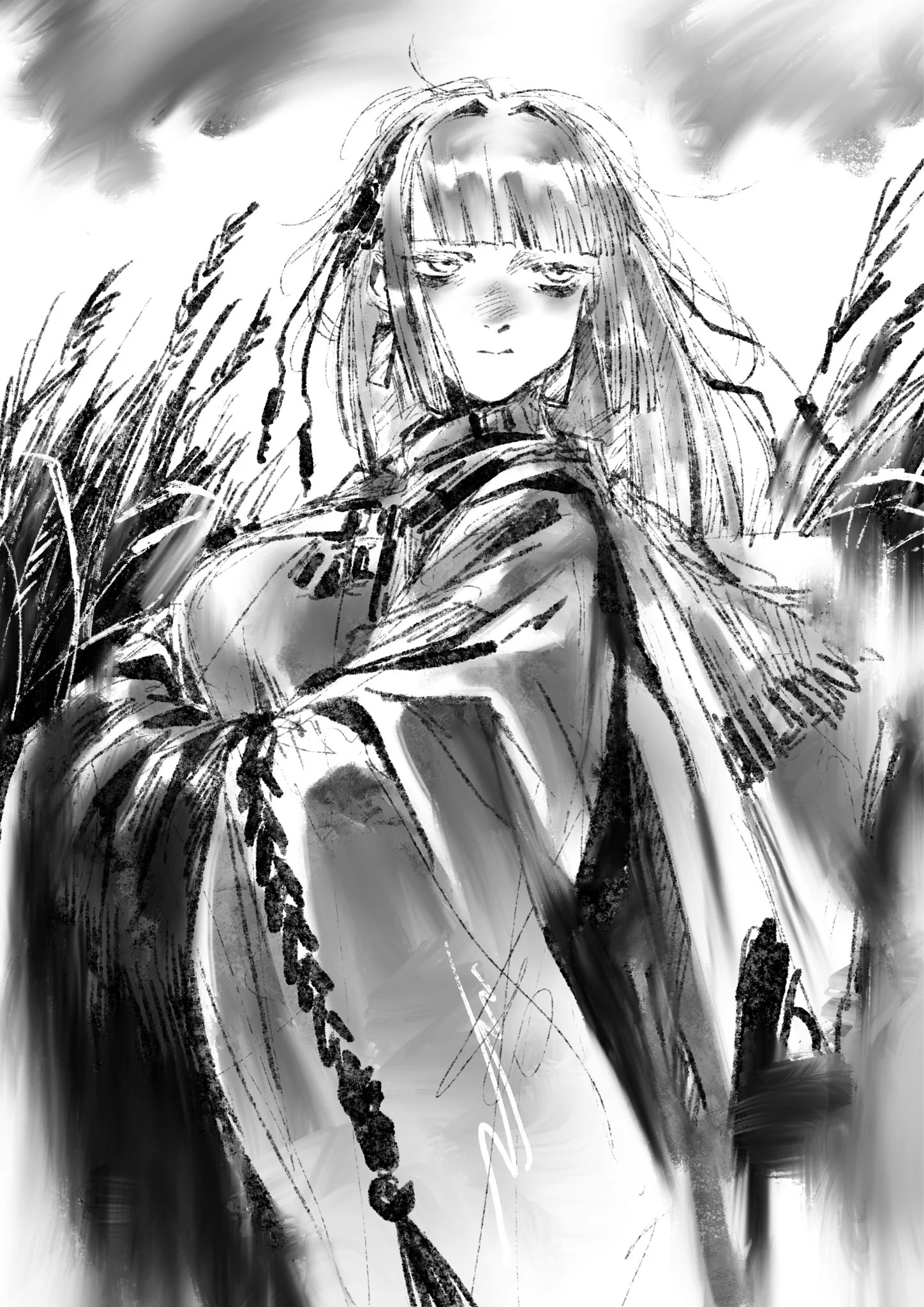 イラストオーダー　M様 M.N ﾒﾄﾛﾉｰﾑ na platformě X: „Sketch/ The one who watches over time