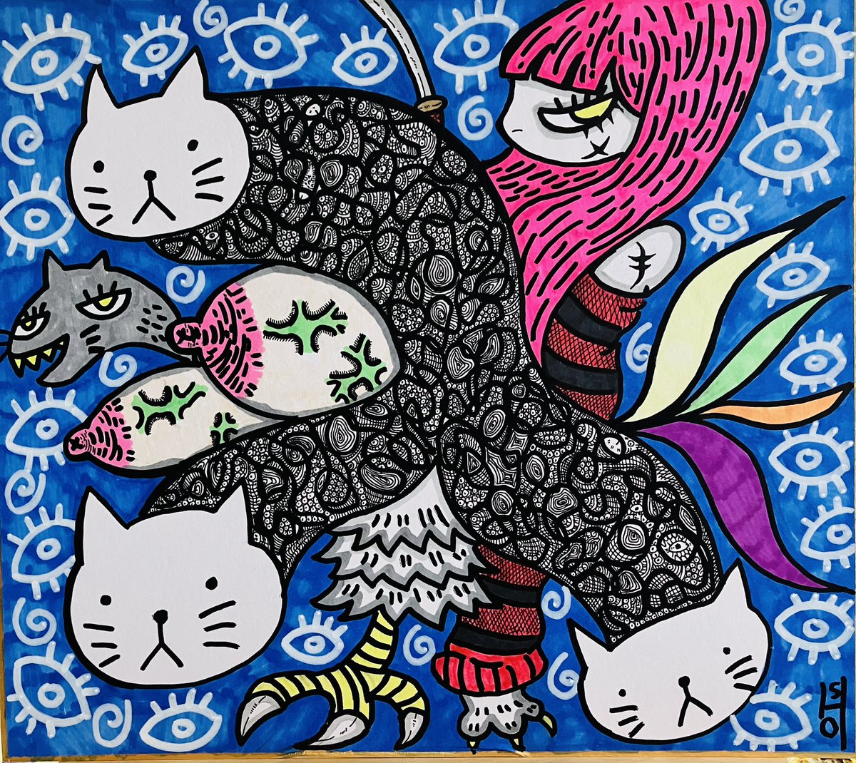 9uh1QyBgyG77667's tweet photo. 🎨 The Mental Breakdown of a Three-Headed Cat

A unique, surreal original artwork from Japan 🇯🇵✨
🛍️ Available on BOOTH!
🌎 Worldwide shipping via Buyee.

https://t.co/FAs7mCingw

#OriginalArt #OutsiderArt #JapaneseArt #ArtForSale #SurrealArt #DarkArt #HandDrawnArt #BOOTH #Buyee https://t.co/iEc20gHL82