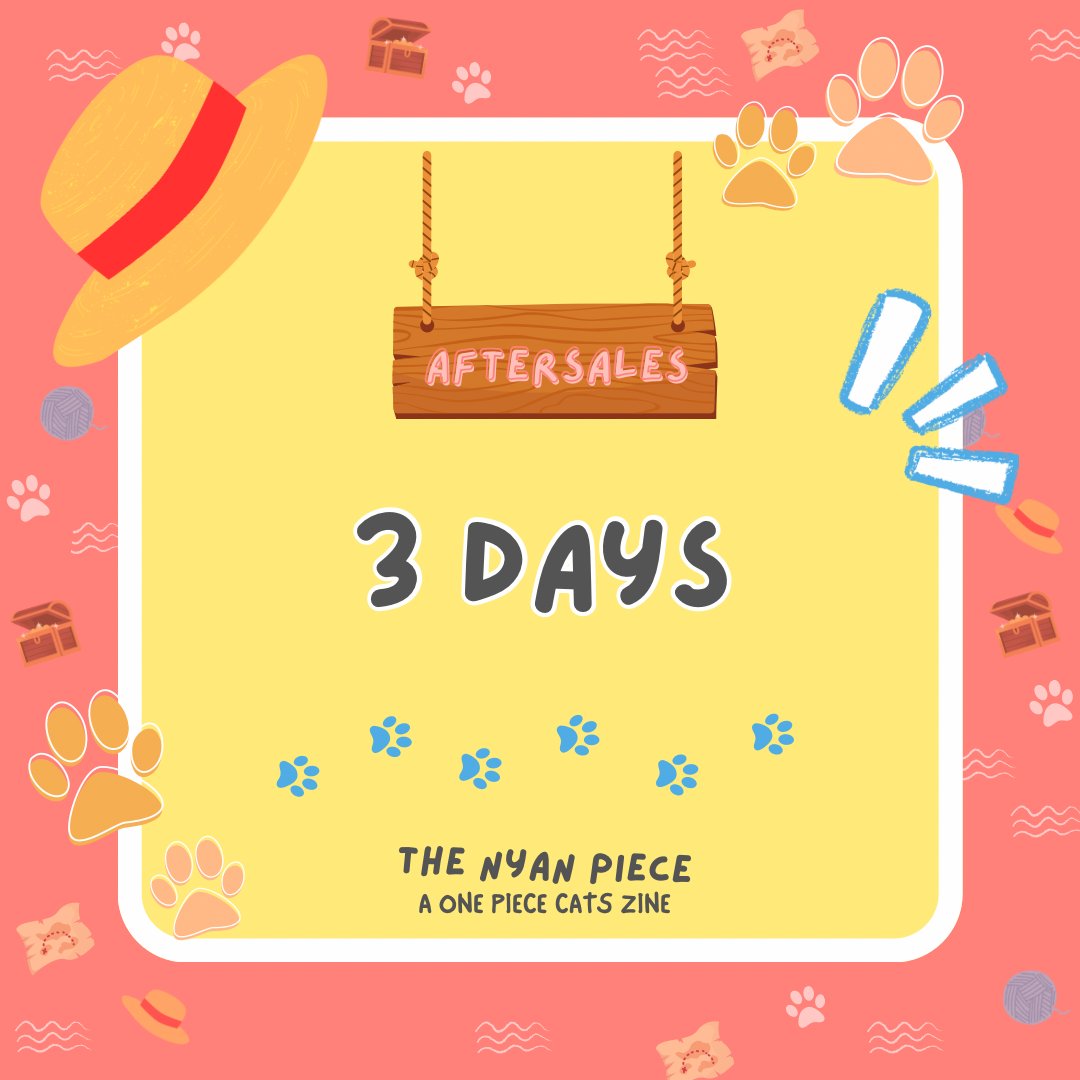 thenyanpiece's tweet photo. 🐱 AFTERSALES OPEN IN 3 DAYS🐱

Surprise! Aftersales will be opening in 3 days time on October 5th, this is your purrfect opportunity to grab some goodies if you've had your eye on them! https://t.co/4JRMf2zWYw