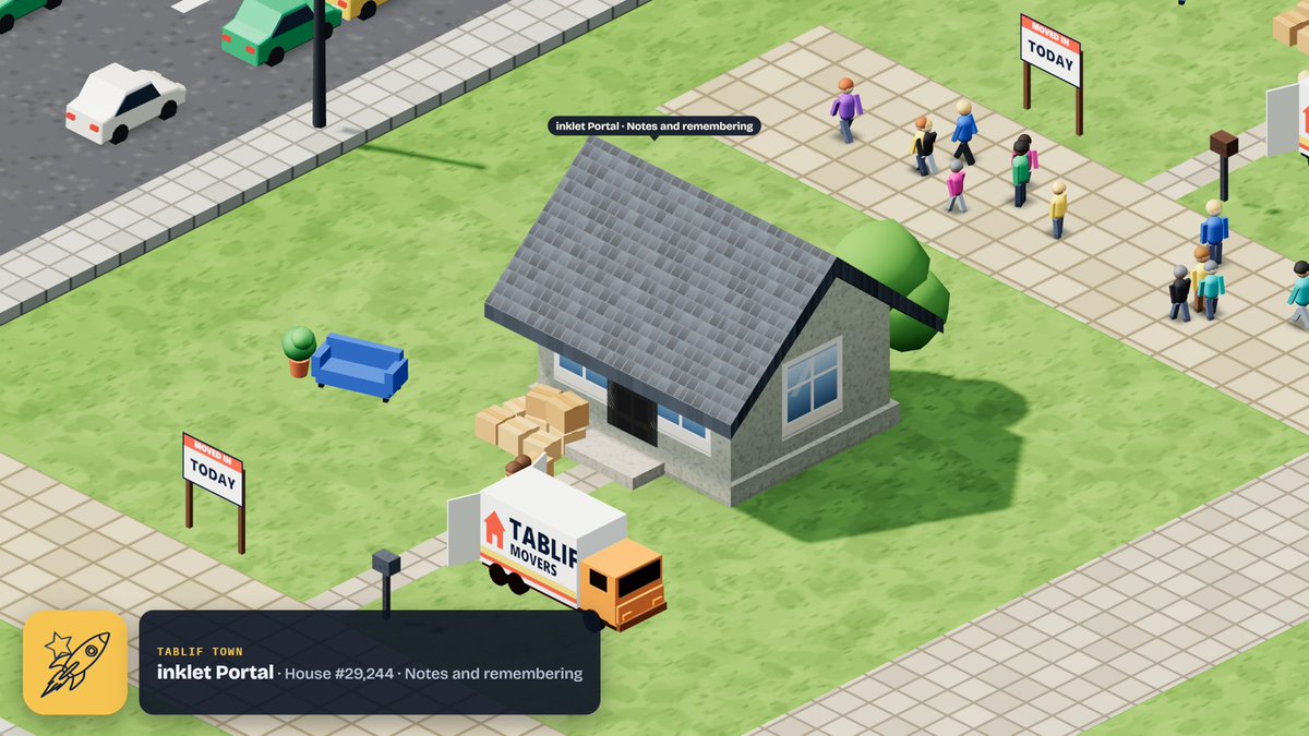 tablif's tweet photo. @inkletLLC @ProductHunt Turning saved notes into desktop cards you actually see is a nice twist. inklet Portal already has a house on our Tablif map, you can claim it yourself. https://t.co/LRpx0OoxbB https://t.co/lvP0VPNXQv