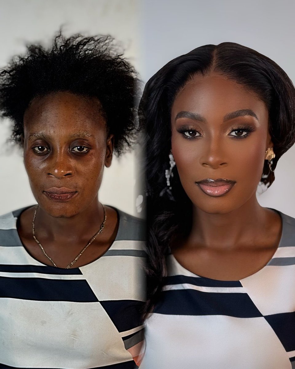 TripleAdee's tweet photo. Before                     And           After
  Makeup does signs and wonders https://t.co/bQ60RU8gtI