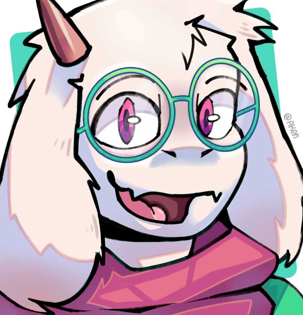 ak3en_'s tweet photo. Ralsei #digital_art #deltarune #ralsei #fanart https://t.co/m8zo6pGNBT