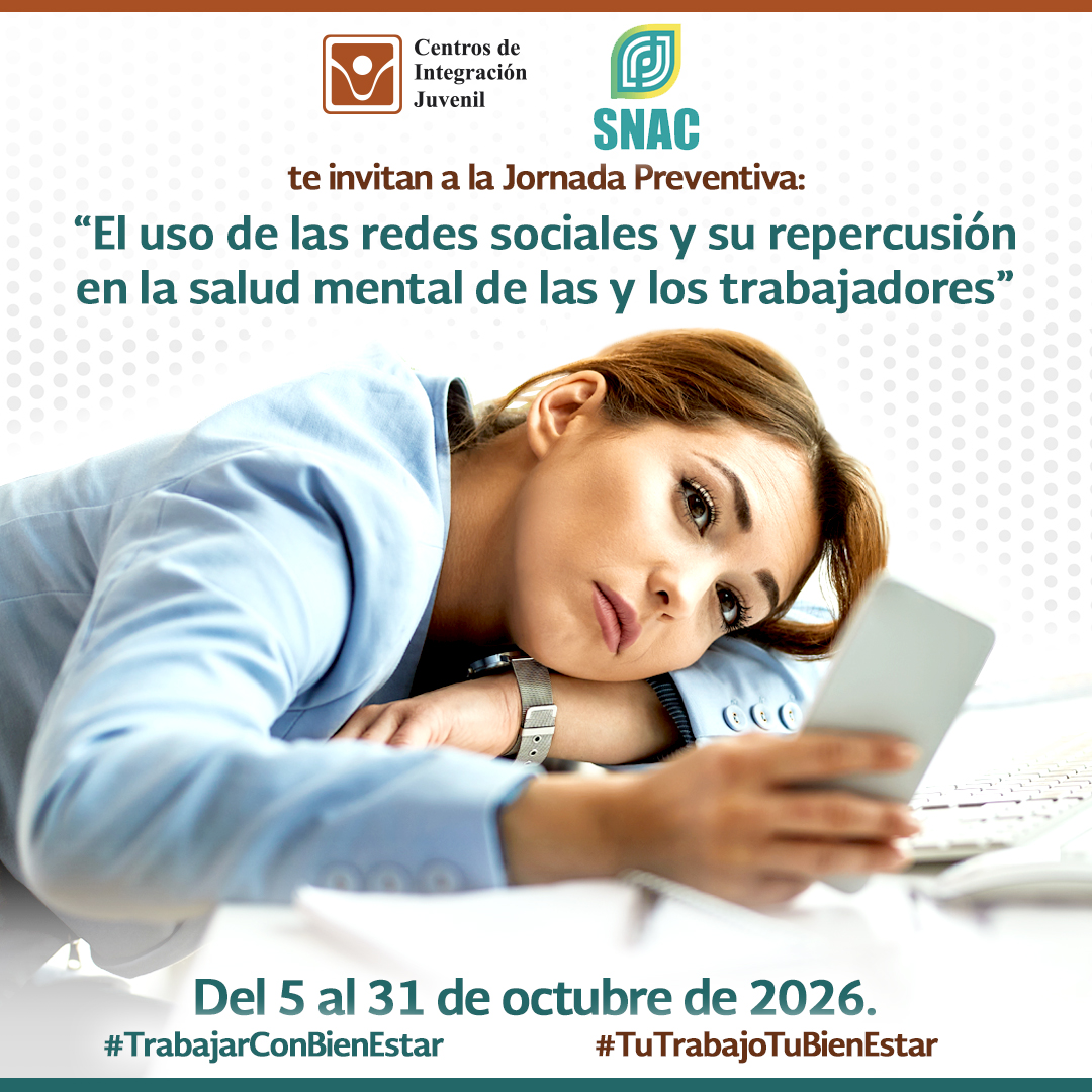 CIJ_Adicciones's tweet photo. ¿Tu tiempo en pantalla te está desgastando? 📱😵‍💫⚡

𝐂𝐞𝐧𝐭𝐫𝐨𝐬 𝐝𝐞 𝐈𝐧𝐭𝐞𝐠𝐫𝐚𝐜𝐢𝐨́𝐧 𝐉𝐮𝐯𝐞𝐧𝐢𝐥 y 𝑺𝑵𝑨𝑪 te invitan a la Jornada Preventiva:

📌 "𝐄𝐥 𝐮𝐬𝐨 𝐝𝐞 𝐥𝐚𝐬 𝐫𝐞𝐝𝐞𝐬 𝐬𝐨𝐜𝐢𝐚𝐥𝐞𝐬 𝐲 𝐬𝐮 𝐫𝐞𝐩𝐞𝐫𝐜𝐮𝐬𝐢𝐨́𝐧 𝐞𝐧 𝐥𝐚 𝐬𝐚𝐥𝐮𝐝 𝐦𝐞𝐧𝐭𝐚𝐥 𝐝𝐞 𝐥𝐚𝐬 𝐲 𝐥𝐨𝐬 𝐭𝐫𝐚𝐛𝐚𝐣𝐚𝐝𝐨𝐫𝐞𝐬"

Aprende a poner límites digitales, cuidar tu bienestar y equilibrar tu vida laboral 💼🧠✨

#TrabajarConBienEstar 💼✨ #TuTrabajoTuBienEstar 🧠💙