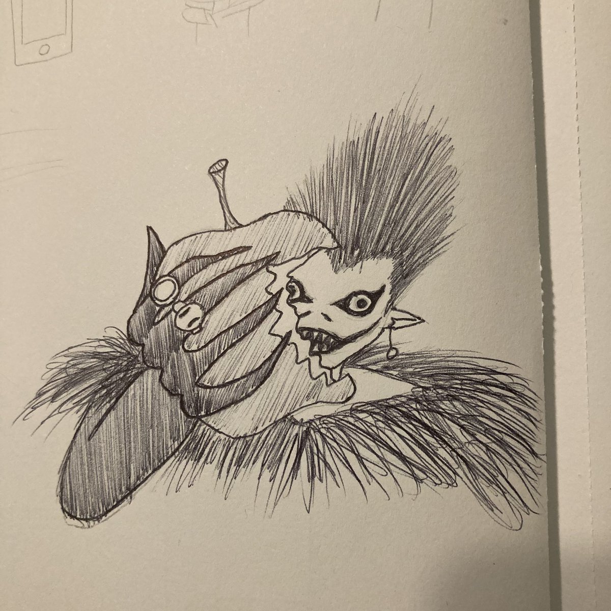 rascallyboss's tweet photo. Forgot to post this yesterday as the start of the official Inktober stuff

Day 1 - Apple

Did you know gods of death love apples? https://t.co/Vvs6vz3KPZ