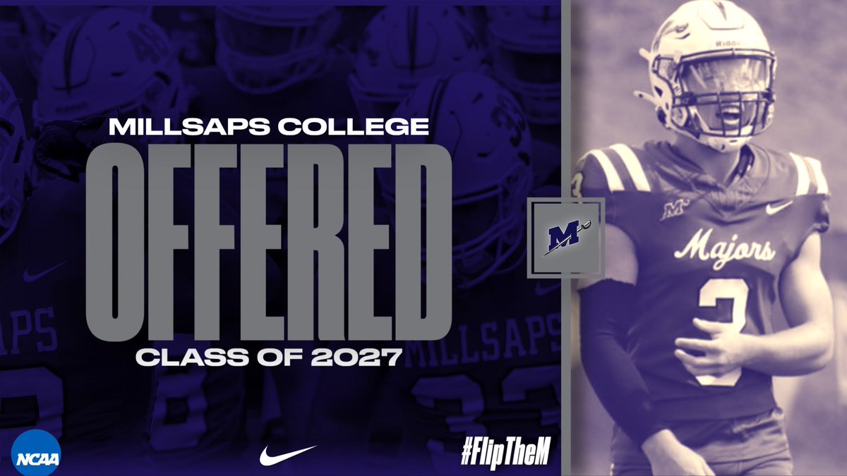 TylerBurg144461's tweet photo. I have been blessed to receive an offer from Millsaps College!
@Coach_DJones 
@jomaul66 
@CoachKGranger 
@CoachBapDL 
#GRHSFootball
#weare1ranch https://t.co/cRHizjggFK