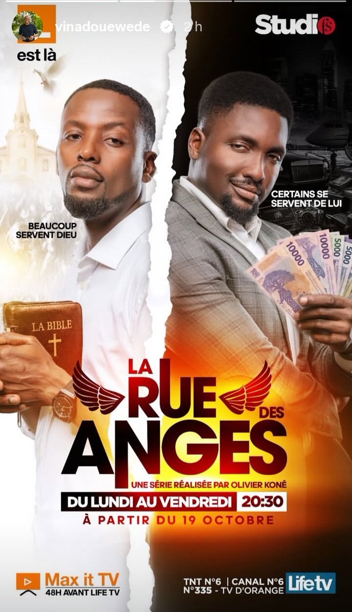 SebaGolfa's tweet photo. Coming Soon...🎥🇨🇮🇨🇩

#RueDesAnges 🎥
#LifeTV https://t.co/7rgIPhCdNm