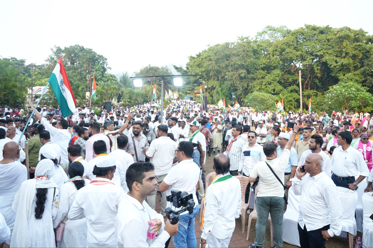 varunchoudhary2's tweet photo. Goa wants a change! 
Joined the Goy Rakhann Yatra at Sanquelim today, the voice on ground is clear that winds are with the Congress in Goa. @SachinPilot @Manikrao_INC @girishgoaINC @Yurialemao9 @DrAnjaliTai https://t.co/UkwtOGSfzz