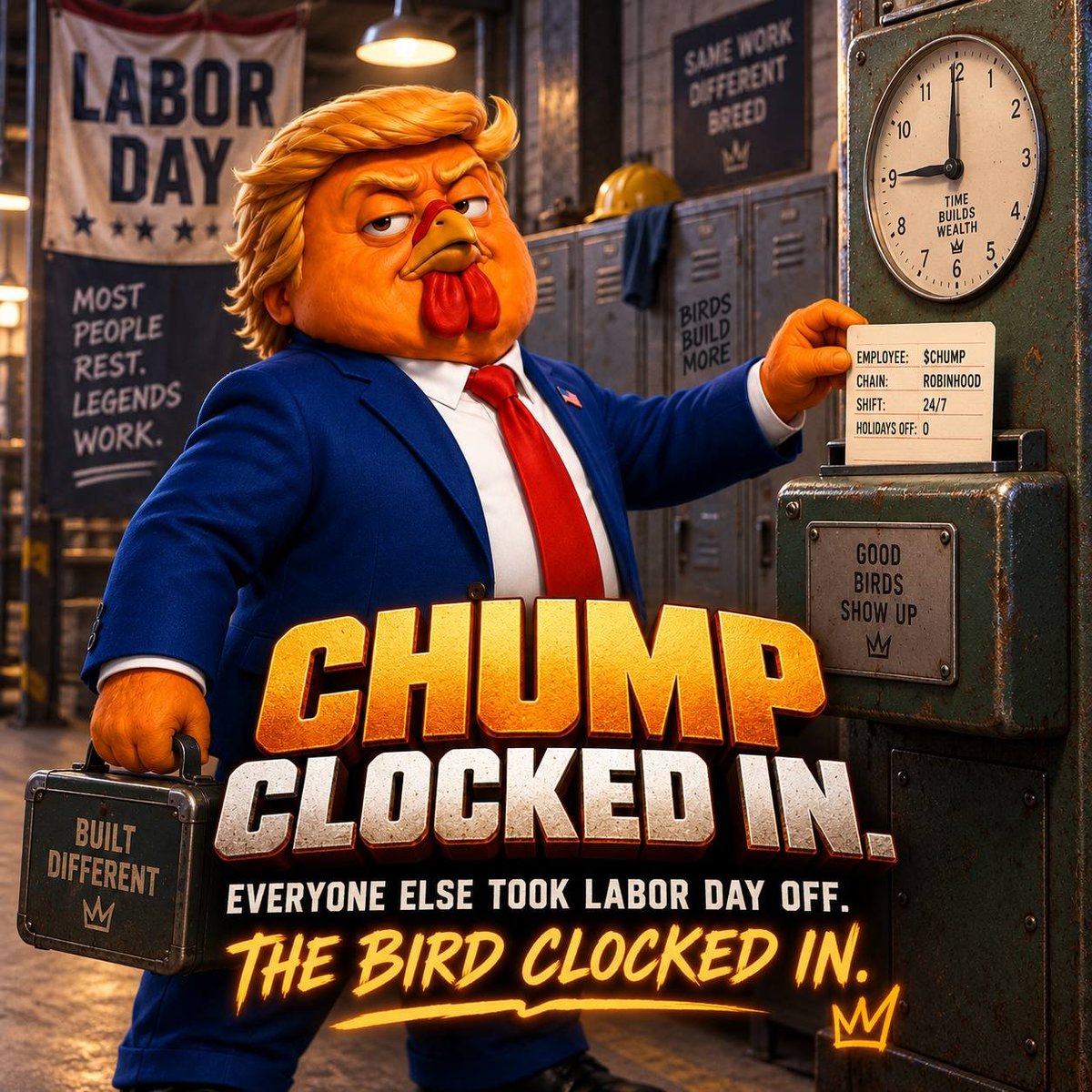 Josh369_'s tweet photo. $CHUMP strikes again with his fully clocked in aura

Chump will outrun the lies being spread by shady teams 

CC21B Chump is for the people https://t.co/N4DLG57iPm