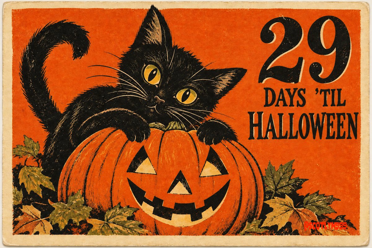 Scotlyn999's tweet photo. #29Days #Halloween #October #BlackCat #BlackCatsAreNotBadLuck https://t.co/Z23DJDyT20