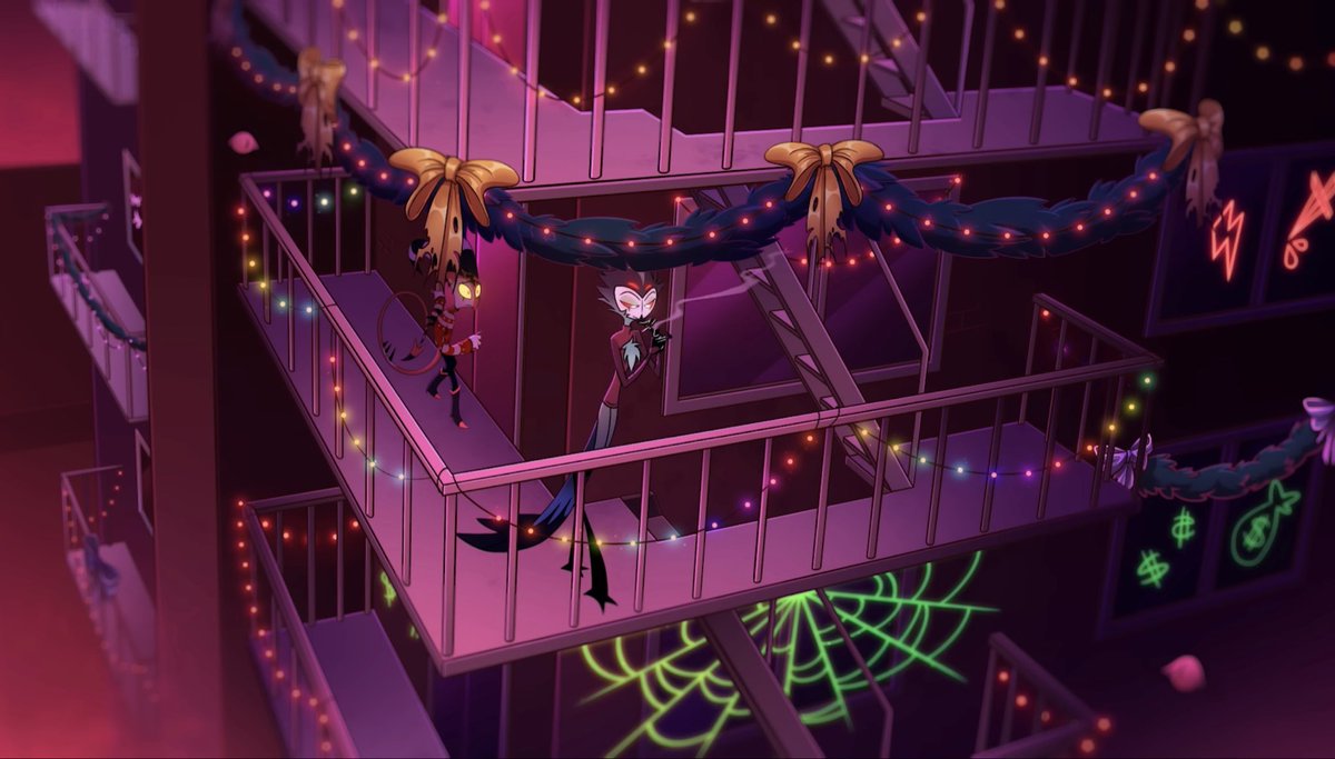 deenra27art's tweet photo. I know compared to Stolas’ Palace Blitz’s apartment ain’t shit. But lowkey Blitz might have one of the nicest apartments a lowborn imp can even get. Decently spacious, a full kitchen, a whole room, bathroom AND a large balcony? For a single imp this apartment is NICE. https://t.co/Y8cNxAtM0z