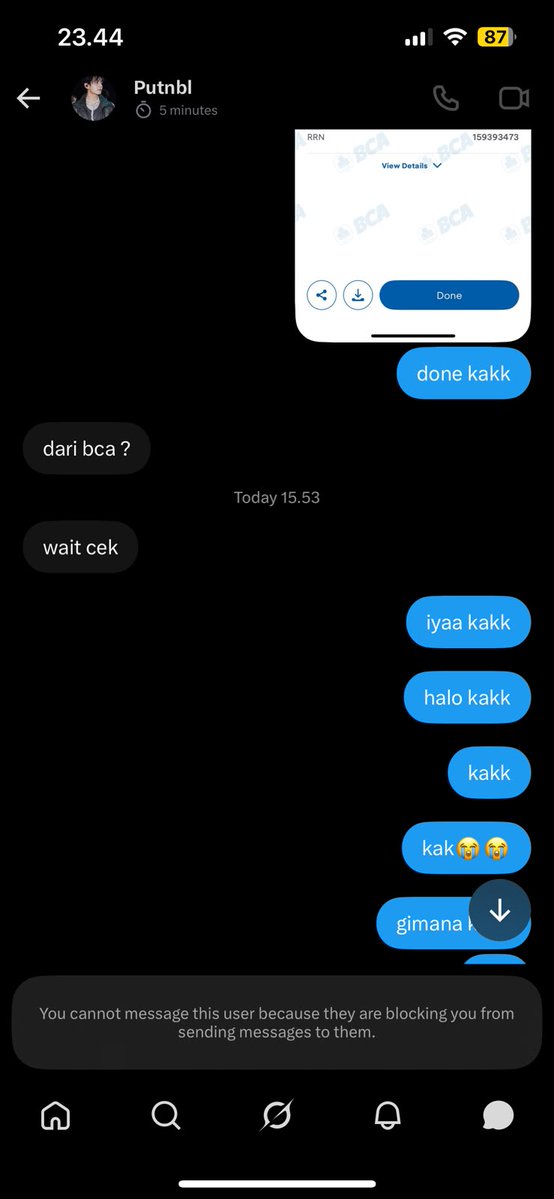 firlysuprapto's tweet photo. Hati-hati yaa guys sama akun atas nama ini @Putnblqsi (akun bodongnya si pelaku). Penipuan tiket timnas.
t. wts wtb jastip tiket final timnas https://t.co/UF244Wftwl