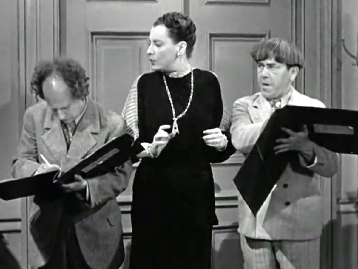 ClownRaynbow's tweet photo. https://t.co/seVHxs94Iy
Released October 4, 1940 - "No Census, No Feeling" starring the #threestooges (Moe, Larry, Curly) with Symona Boniface, Vernon Dent https://t.co/qogREXFWZB