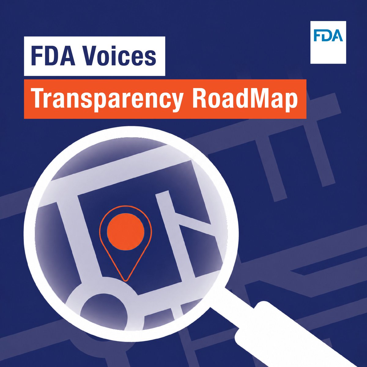 FDA's tweet photo. Transparency isn't just good government — it's how we accelerate innovation and protect public health. Today, FDA released its new Transparency Roadmap, outlining FY26 milestones and FY27 priorities: CRL disclosure, NAMs, food labeling, inspections, and more. https://t.co/PtcHga1h1n